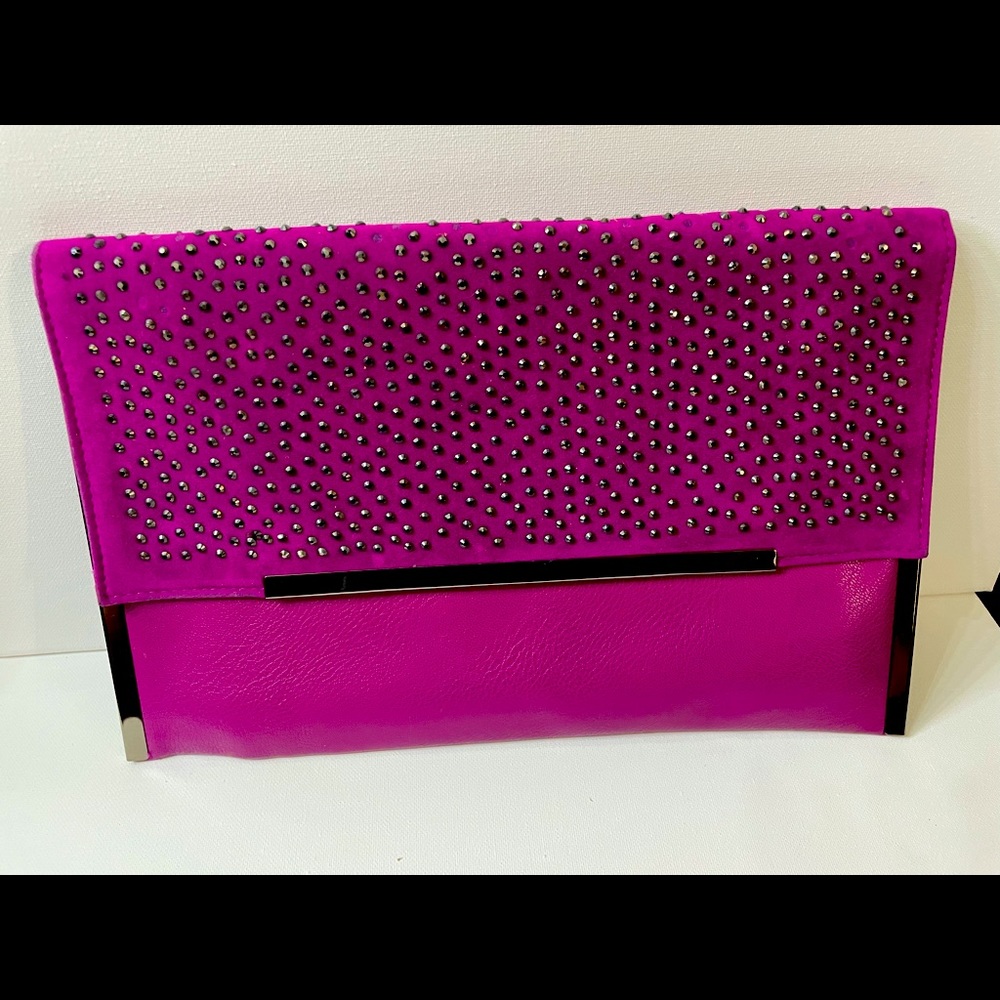 Hot pink clutch